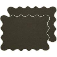 Set of 2 Scalloped Placemats