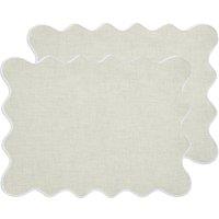 Set of 2 Scalloped Placemats