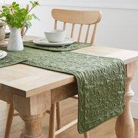 Churchgate Morcott Quilted Olive Table Runner