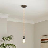 Fentress Twisted Jute Pendant Flex Ceiling Light Cable