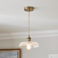 Churchgate Shilton Pressed Glass Adjustable Pendant Light