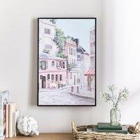 Summer City Scene Framed Print