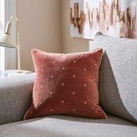 Cross Stitch Cotton Velvet Square Cushion