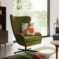 Kuvert Soft Marl Swivel Chair, Moss