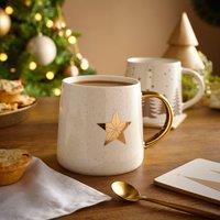 Star Speckled Gold Ceramic Mug