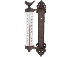 Bird Wall Thermometer Gift Box Brown