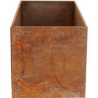 Fallen Fruits Low Rectangular Rust Planter