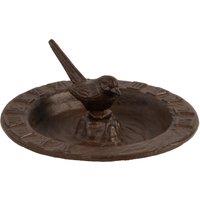 Sundial with Bird Bath Brown