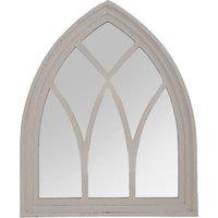 Gothic Arched Indoor Outdoor Wall Mirror White