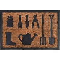 Garden tools Coir and Rubber Doormat Brown