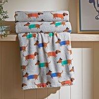 Sam the Sausage Dog Throw Blanket 130cm x 170cm