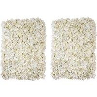 Set of 2 Artificial Hydrangea Flower Wall Panels