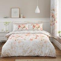 Evelyn Rose Coral 100% Cotton Duvet Cover & Pillowcase Set