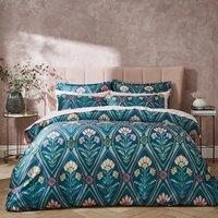 Fiorella Botanical Green Duvet Cover and Pillowcase Set