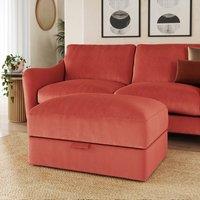 Hattie Matte Plush Velvet Storage Footstool