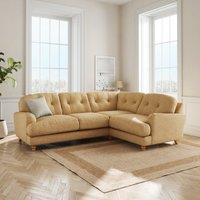 Martha Slub Faux Linen Full Corner Sofa