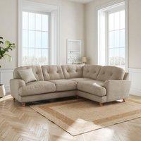 Martha Slub Faux Linen Full Corner Sofa