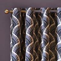 Fan Jacquard Eyelet Curtains