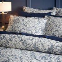 Rayna Damask Jacquard Blue Oxford Pillowcase