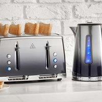 Russell Hobbs Eclipse Blue Kettle & 4 Slice Toaster