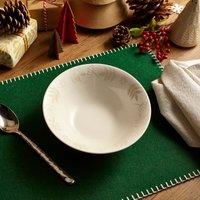 Tradititional Folk White Porcelain Cereal Bowl