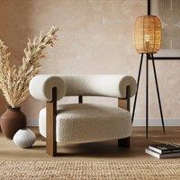 Fallon Tonal Boucle Bolster Accent Chair