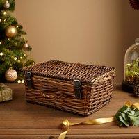 Split Willow Walnut Hamper with Lid