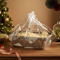 Make Your Own Large Split Willow Grey Hamper with Cellophane