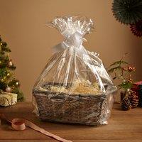 Make Your Own Small Split Willow Grey Hamper with Cellophane