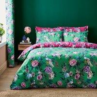 Milanna Blooms Green Duvet Cover and Pillowcase Set