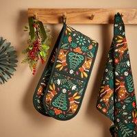 Woodland Hares Double Oven Glove