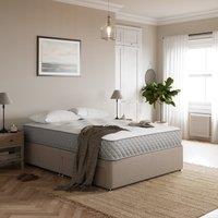 Fogarty Open Coil Memory Foam Mattress Divan Set, Faux Linen