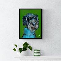 Basil the Schnauzer Framed Print