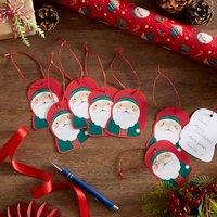 Pack of 8 Santa Red Gift Tags