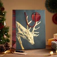 Large Traditional Stag & Tartan Gift Bag