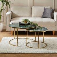 Lia Nest of 2 Coffee Tables, Real Marble