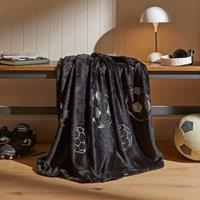 Black Football Fleece Blanket