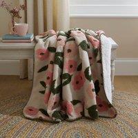 Floral Jacquard Throw Blanket 130cm x 180cm