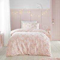 Unicorn Foil Fleece Single Duvet Cover and Pillowcase Set
