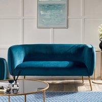 Lucca Velvet Sofa Blue