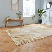 Creation Botanical Leaf Rug Gold