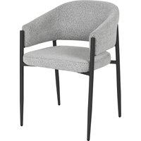 Set of 2 Indus Valley Herbie Curved Back Boucle Dining Chairs