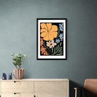 East End Prints Blooming Big Floral Night Print by Miho Art Studio