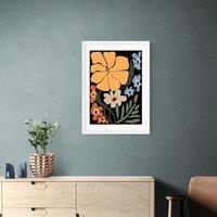 East End Prints Blooming Big Floral Night Print by Miho Art Studio