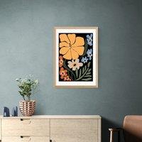 East End Prints Blooming Big Floral Night Print by Miho Art Studio