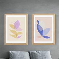 East End Prints Pastel Leaf Set of 2 Prints by Alisa Galitsyna