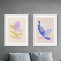 East End Prints Pastel Leaf Set of 2 Prints by Alisa Galitsyna