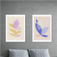 East End Prints Pastel Leaf Set of 2 Prints by Alisa Galitsyna