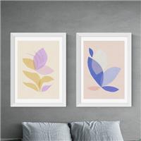 East End Prints Pastel Leaf Set of 2 Prints by Alisa Galitsyna