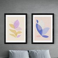 East End Prints Pastel Leaf Set of 2 Prints by Alisa Galitsyna